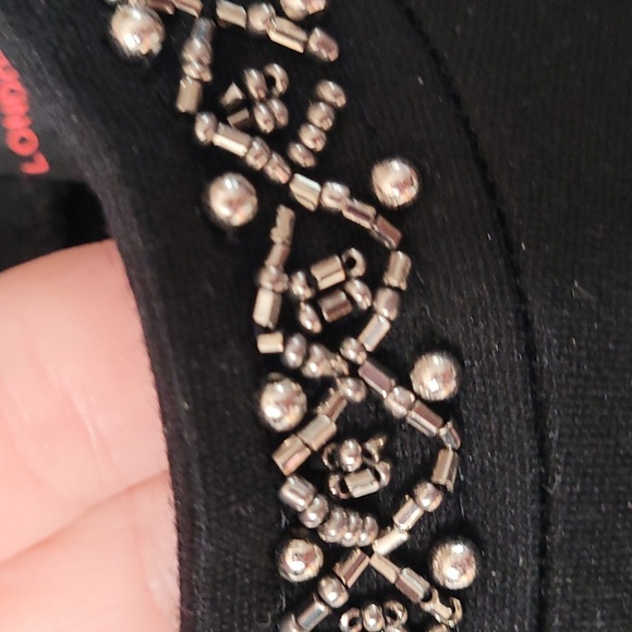 Women's mock neck dress with beading detail. Size large - Picture 2 of 8